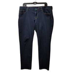 Gap Premium Skinny Jeans Women’s 14/32 R Blue Stretch Denim Green Button/Rivets